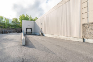 back entrance of warehouse
