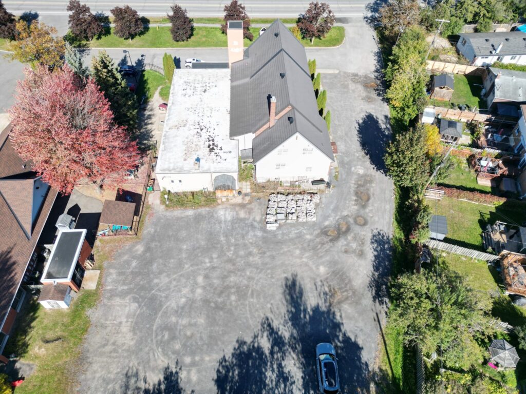 Overhead view of the 1.8-acre site and parking at 2244 Russell Road, Ottawa
